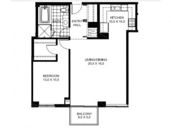 Unit 1303 floor plan