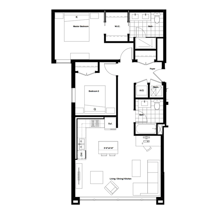 Unit 305 floor plan