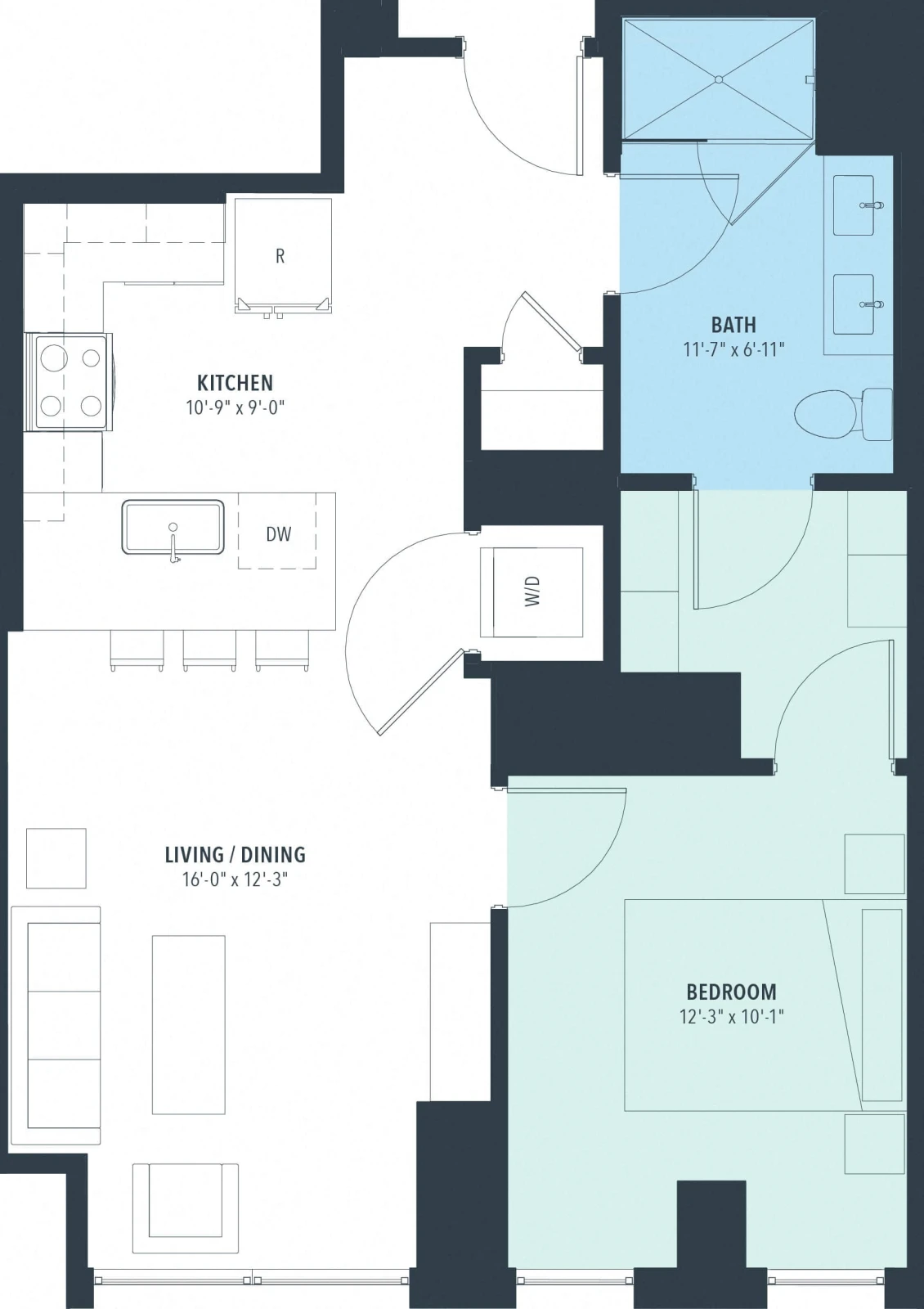 Unit 0710 floor plan