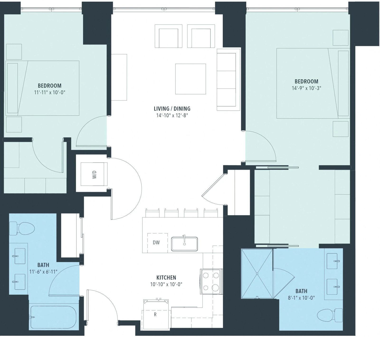 Unit 1101 floor plan