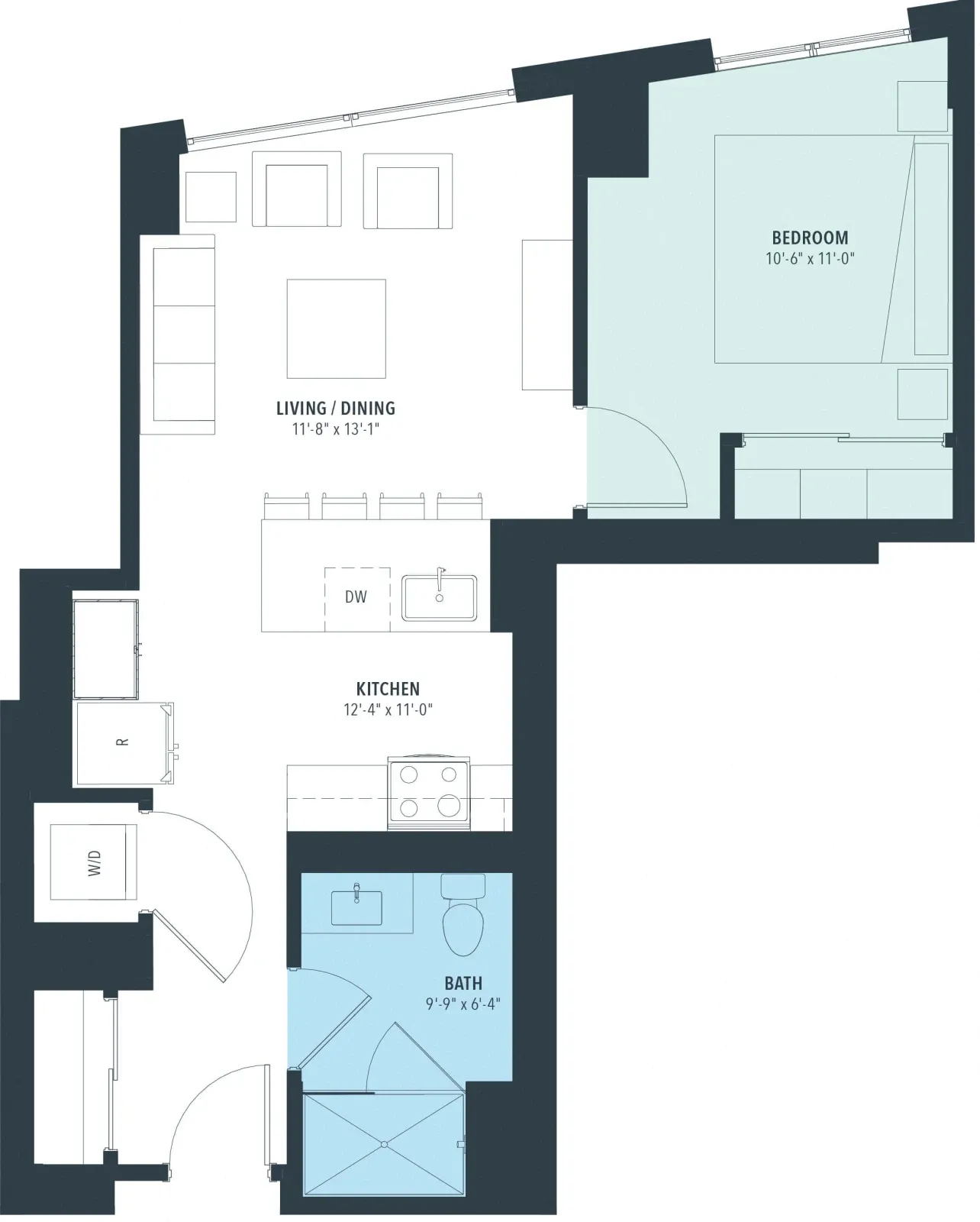 Unit 0809 floor plan