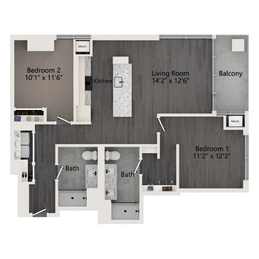 Unit 401 floor plan