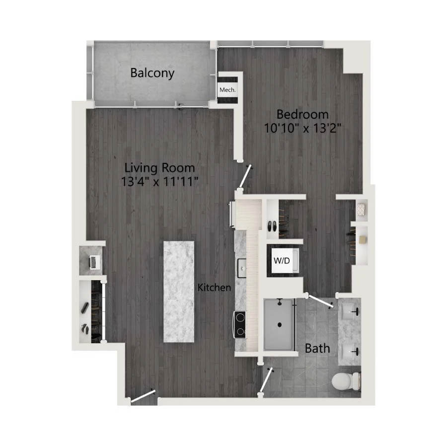 Unit 1607 floor plan
