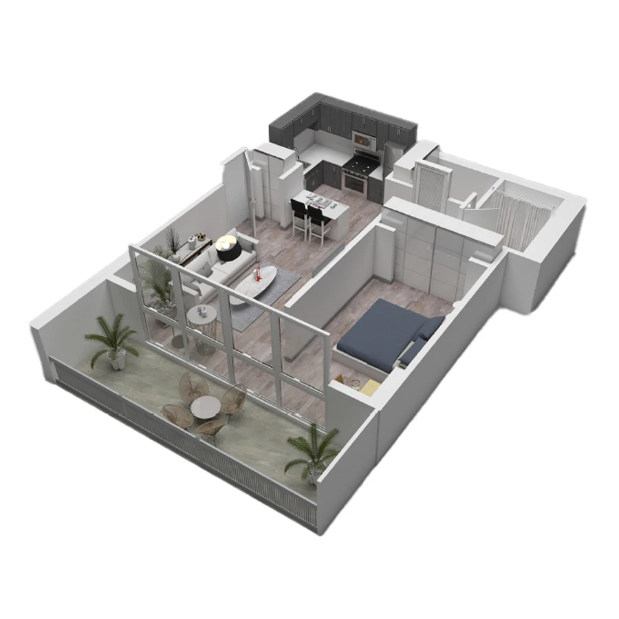 Unit 07E floor plan