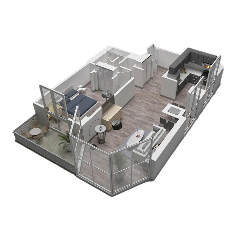 Unit 20D floor plan
