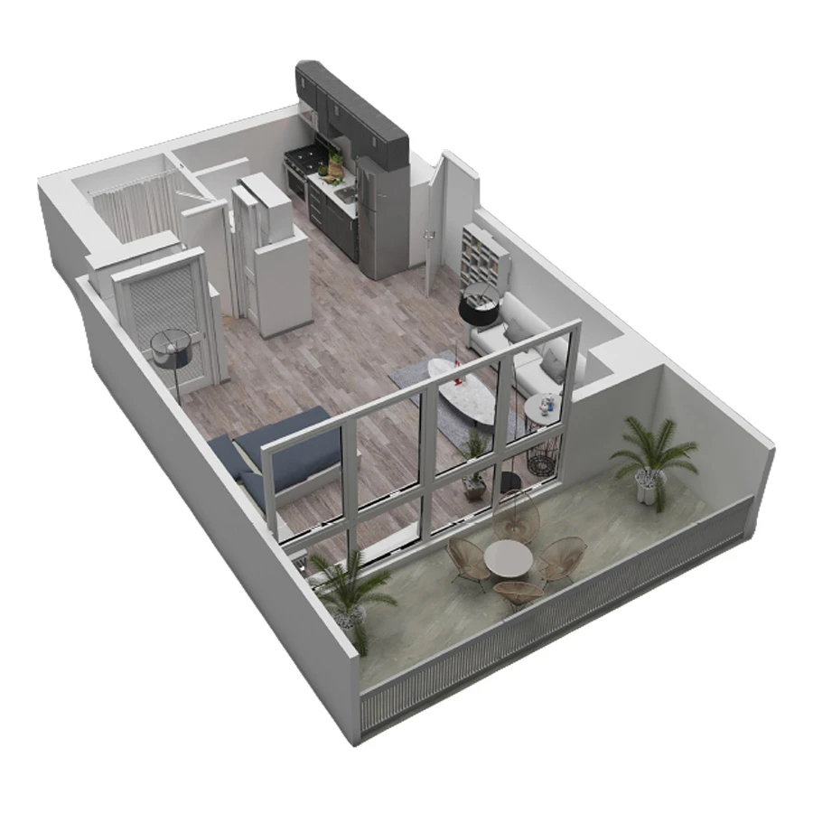 Unit 11F floor plan