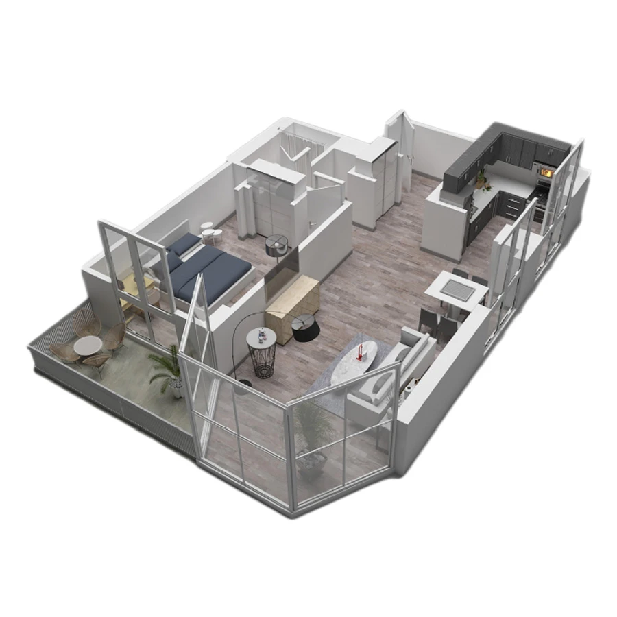 Unit 33J floor plan