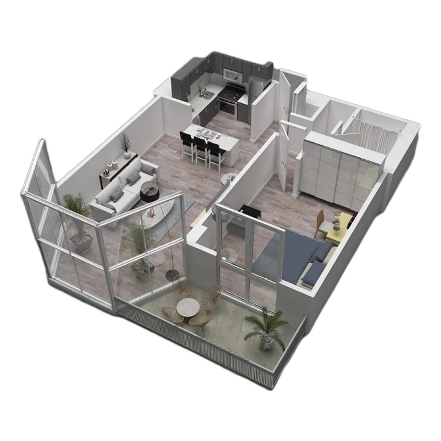 Unit 16H floor plan
