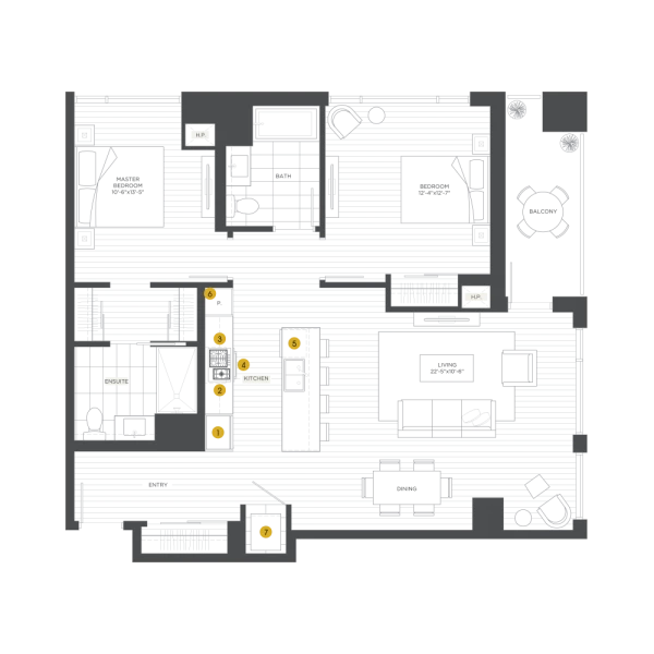 Unit 0514 floor plan