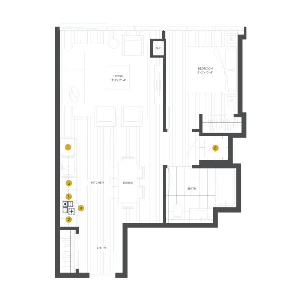 Unit 0911 floor plan