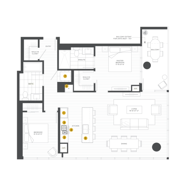 Unit 0607 floor plan