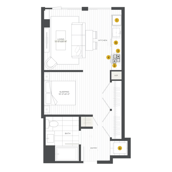Unit 0709 floor plan