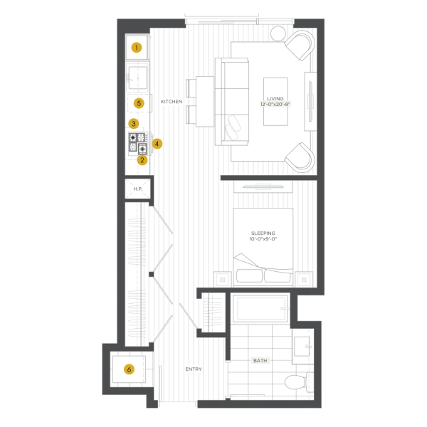 Unit 1913 floor plan