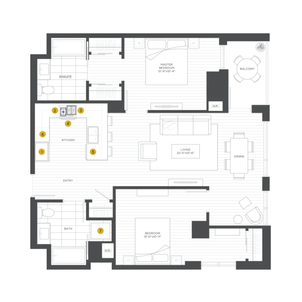 Unit 0708 floor plan