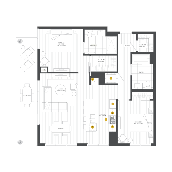 Unit 1601 floor plan