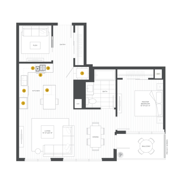 Unit 1503 floor plan