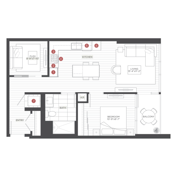 Unit 2203 floor plan