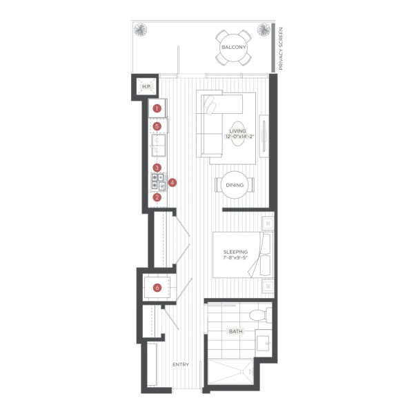 Unit 0812 floor plan