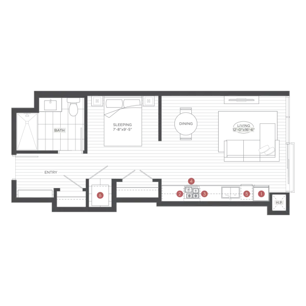 Unit 0802 floor plan