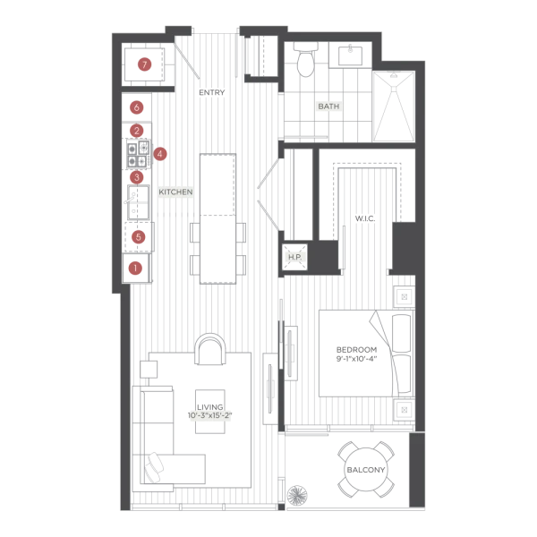 Unit 2607 floor plan