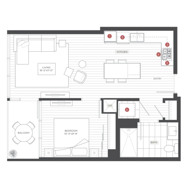 Unit 1510 floor plan