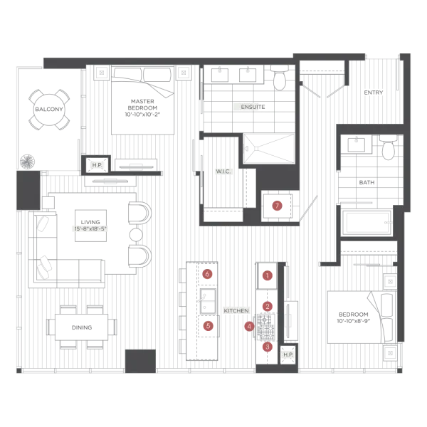 Unit 3208 floor plan