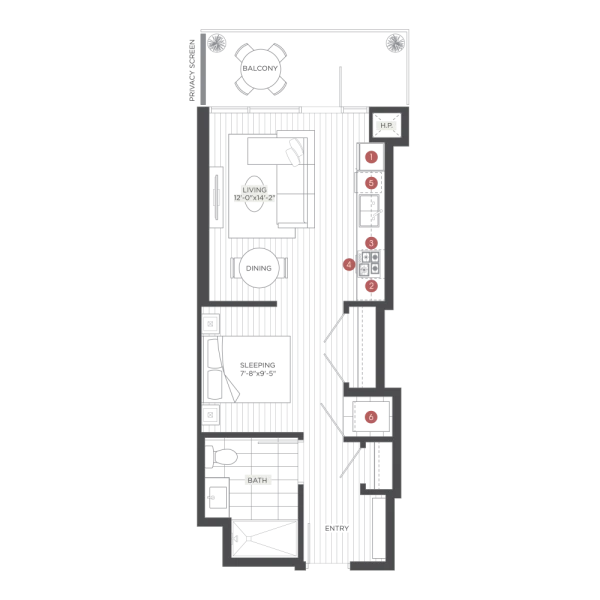 Unit 2813 floor plan
