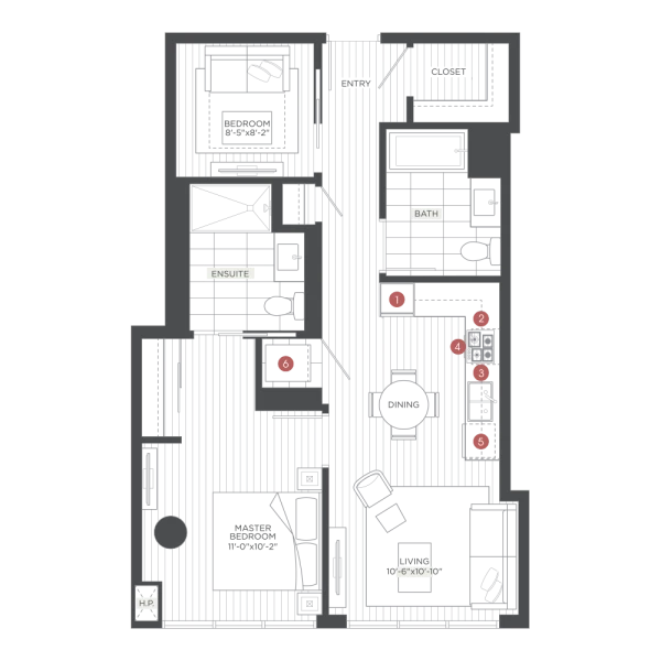 Unit 0406 floor plan