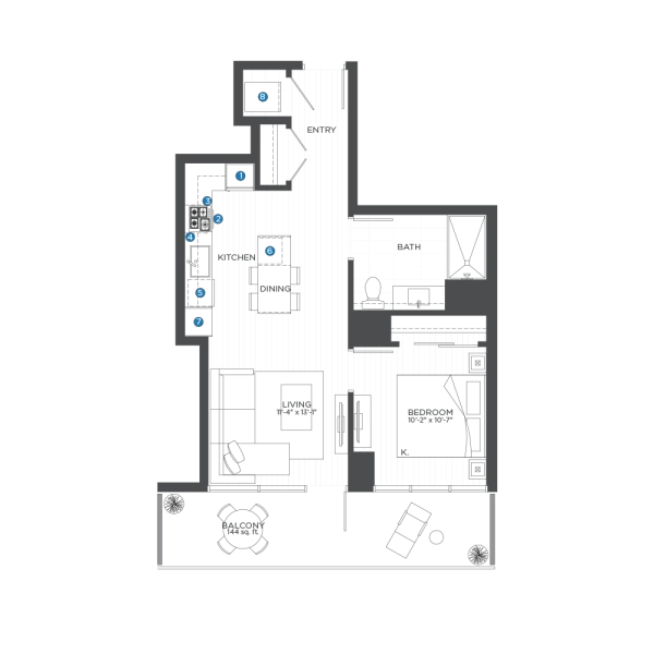 Unit 3513 floor plan