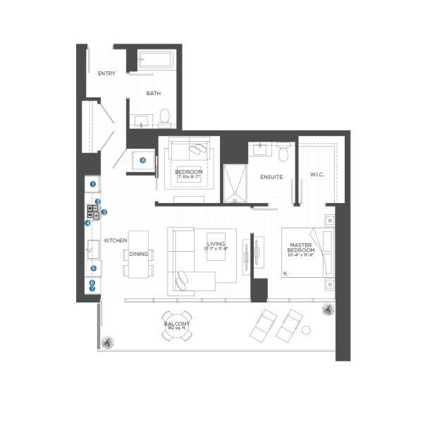 Unit 3611 floor plan