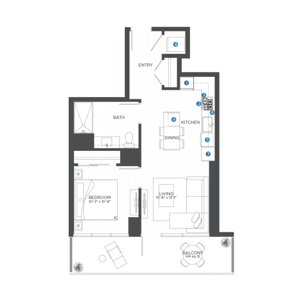 Unit 3712 floor plan
