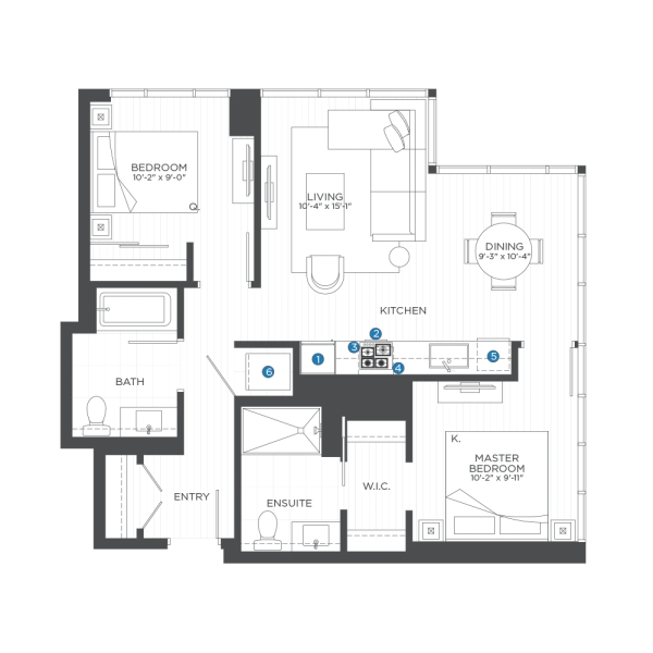 Unit 2708 floor plan