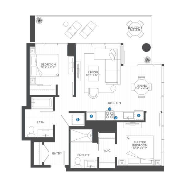 Unit 0808 floor plan
