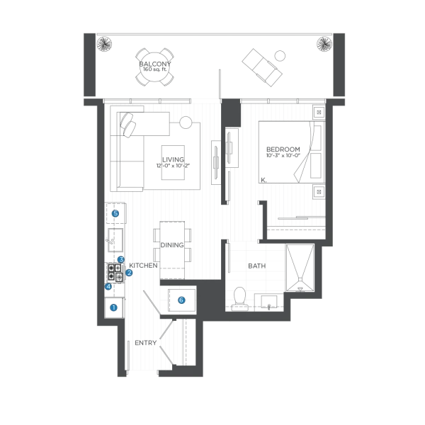 Unit 1807 floor plan