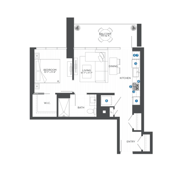 Unit 2606 floor plan