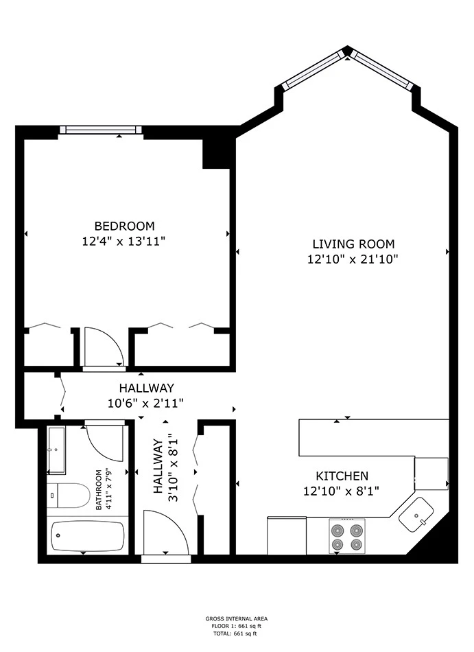 Unit 9G floor plan
