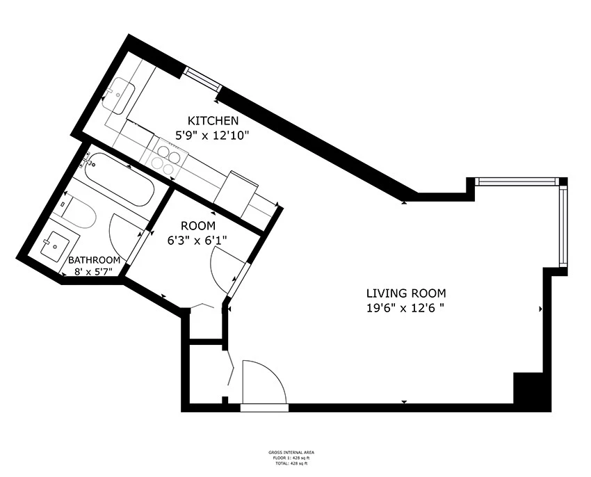Unit 5R floor plan