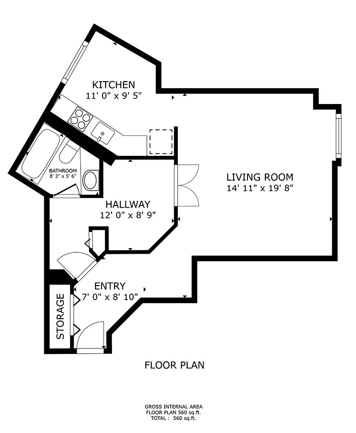 Unit 9J floor plan