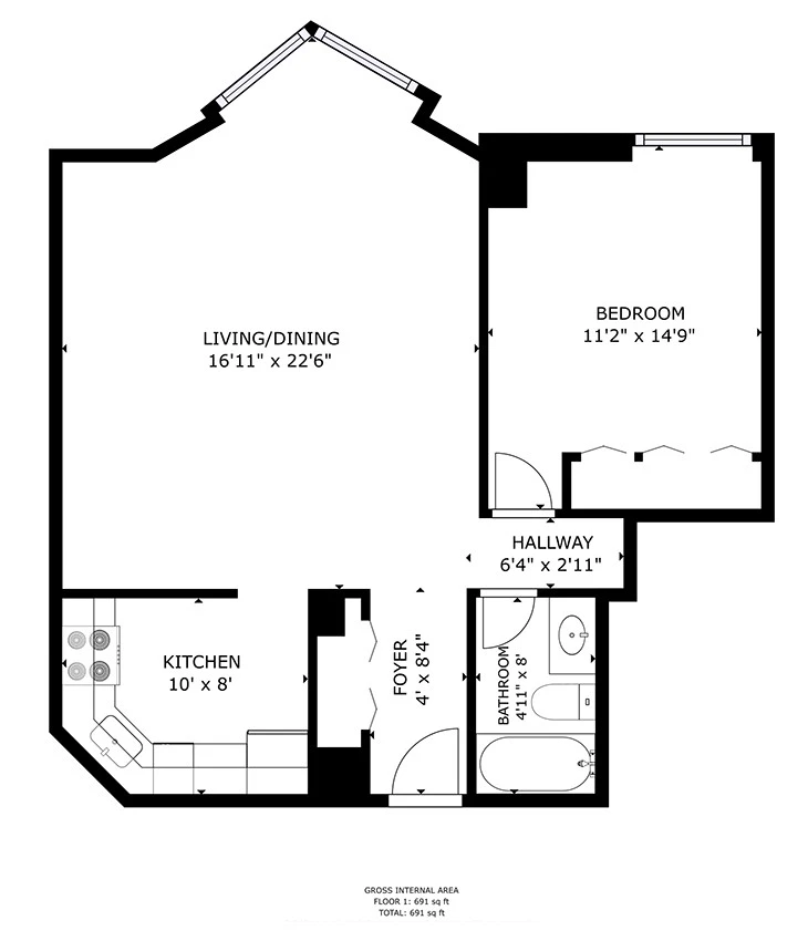Unit 5D floor plan