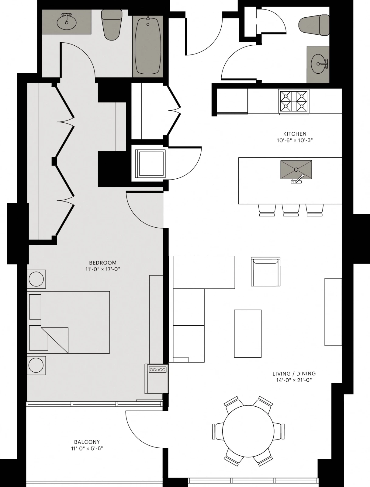 Unit 1704 floor plan