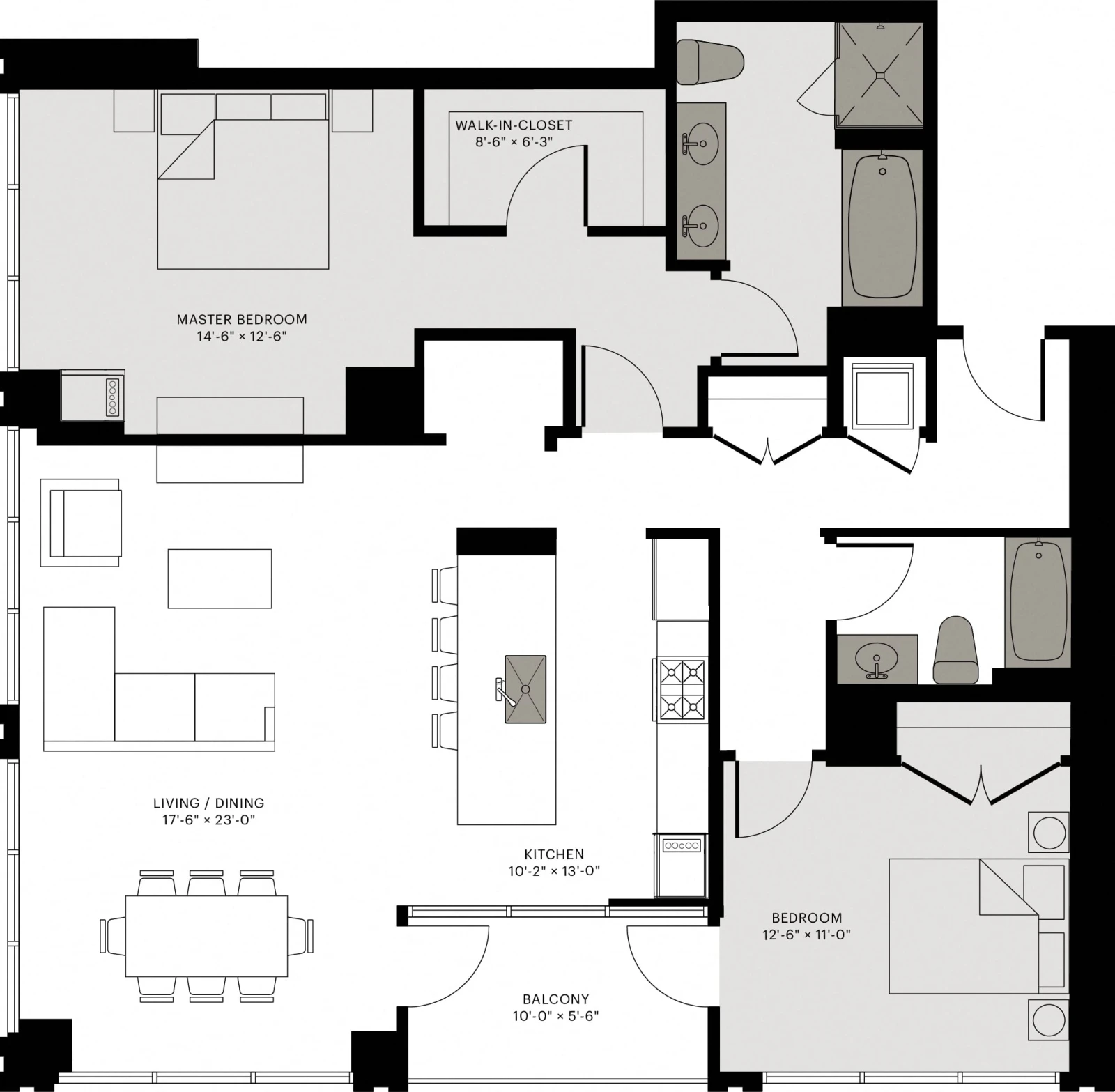 Unit 1906 floor plan