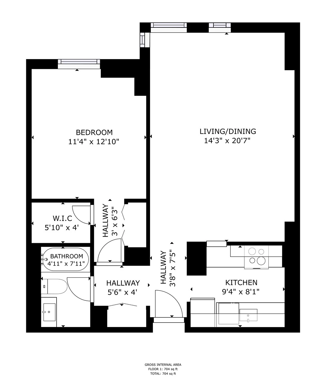 Unit 1308 floor plan