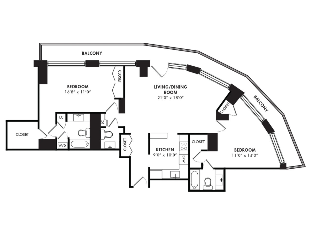 Unit 3402 floor plan