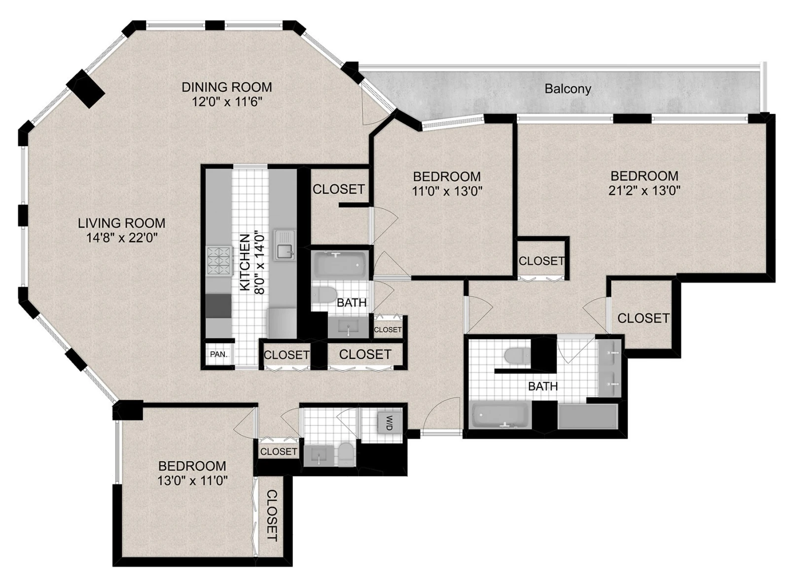 Unit 3403 floor plan