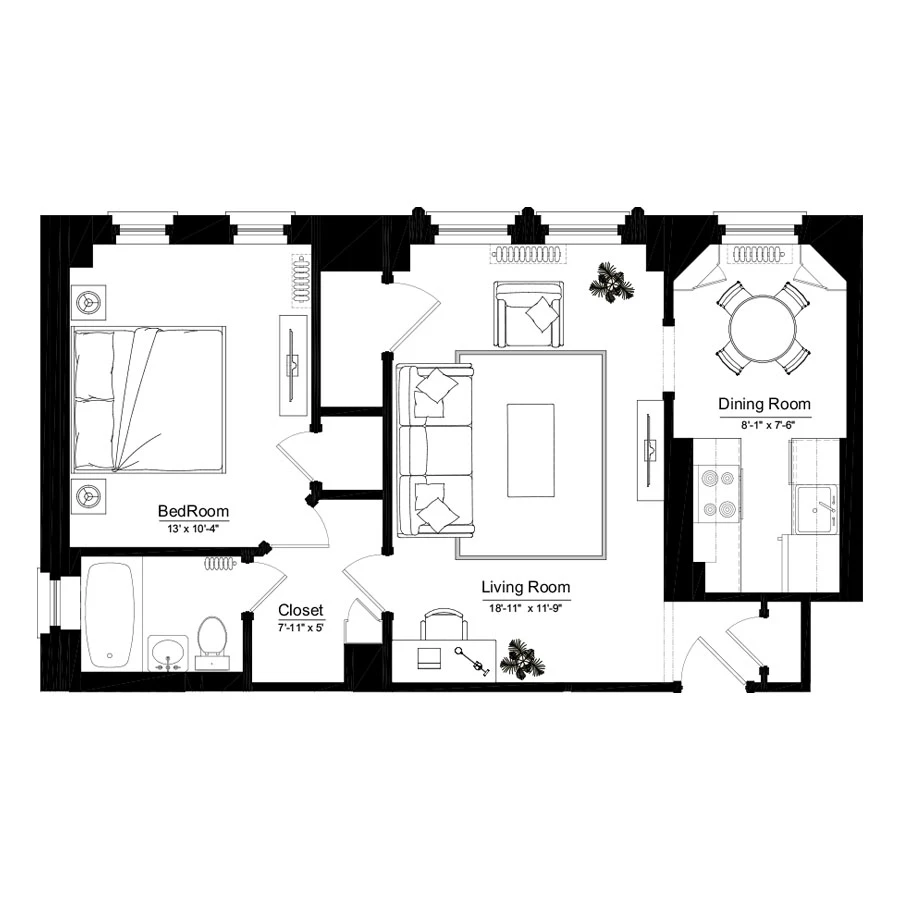 Unit 0715 floor plan