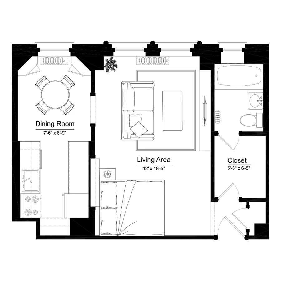 Unit 0805 floor plan
