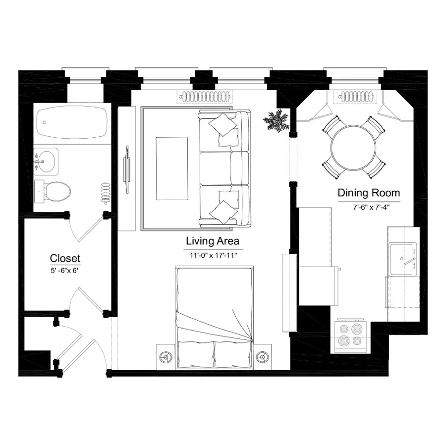 Unit 1808 floor plan