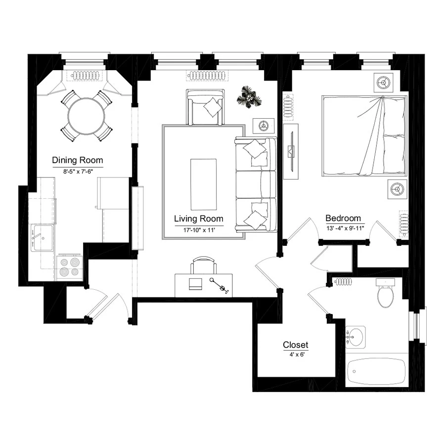 Unit 0512 floor plan