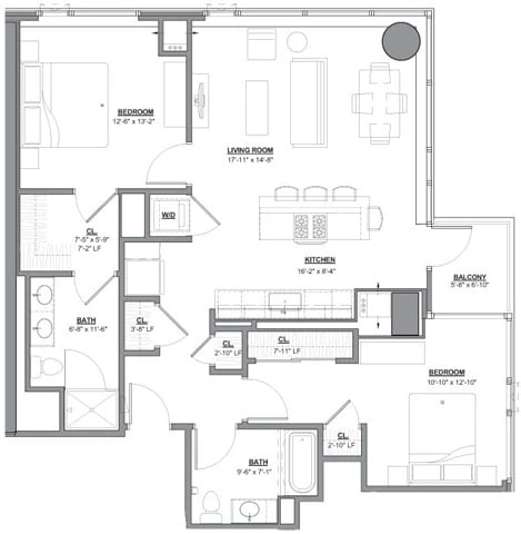 Unit 2806 floor plan
