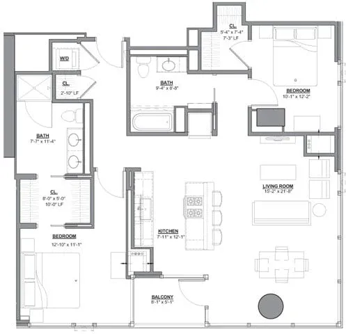 Unit 2005 floor plan
